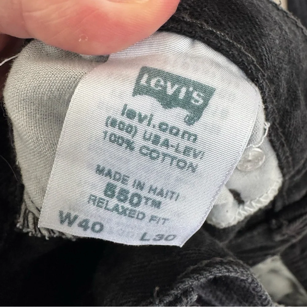 Levi's 550 black men’s jeans size W40 L30